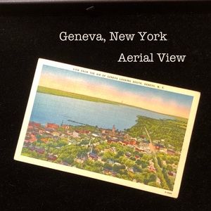 Vintage Seneca Lake Geneva NY Postcard Art